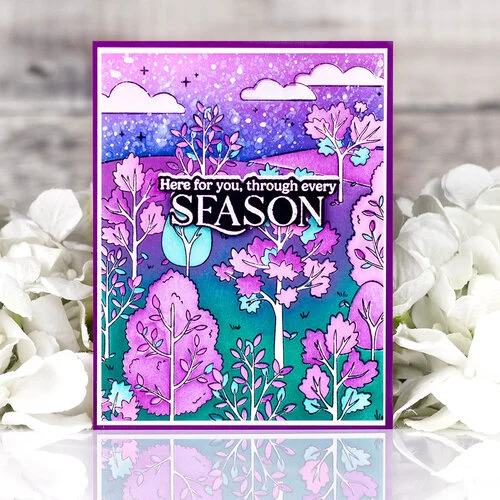 Pinkfresh Studio - Fables & Forests Collection - Stencils - Dreamer's Forest