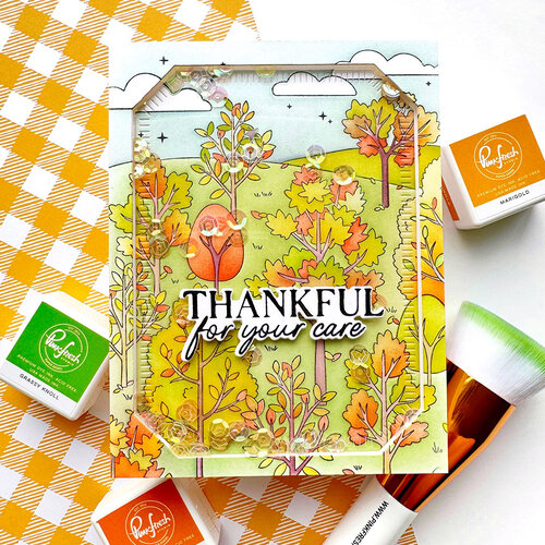 Pinkfresh Studio - Fables & Forests Collection - Stencils - Dreamer's Forest
