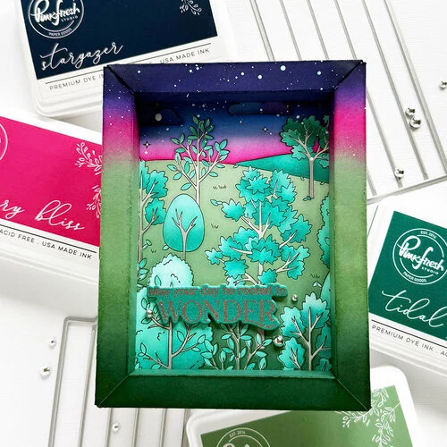 Pinkfresh Studio - Fables & Forests Collection - Stencils - Dreamer's Forest