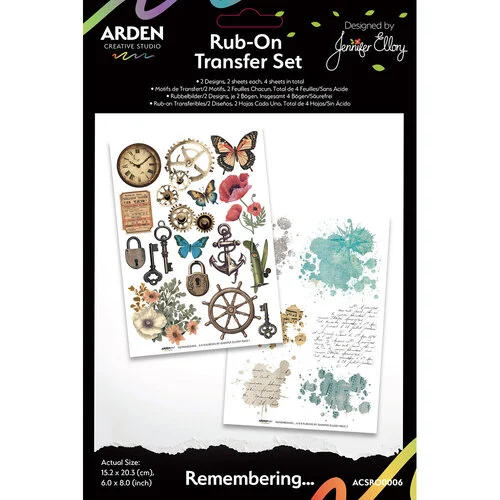 Arden Creative Studio - Remembering Collection - Rub-On Transfer Set