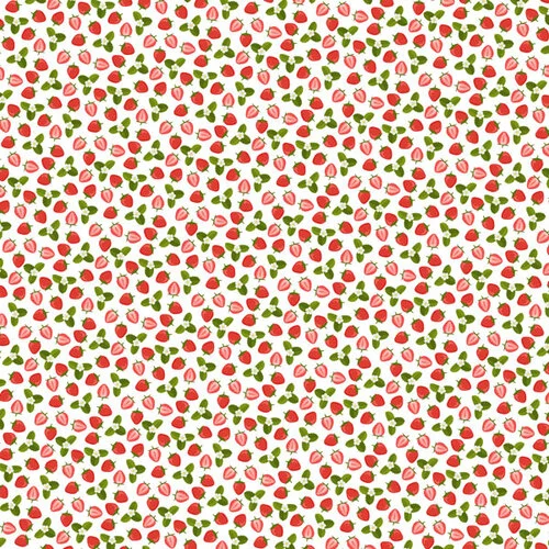 Scrapbook Customs - 12 x 12 Double Sided Paper - Strawberry Gingham