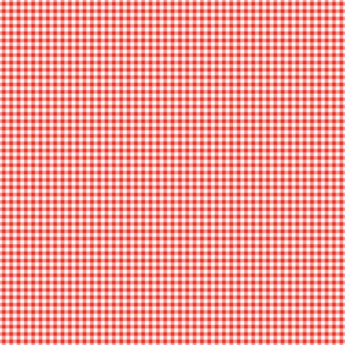 Scrapbook Customs - 12 x 12 Double Sided Paper - Strawberry Gingham