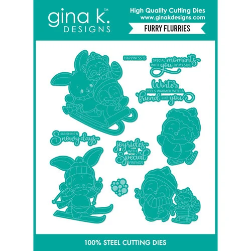Gina K Designs - Dies - Furry Flurries 1 Gina K Designs - Dies - Furry Flurries