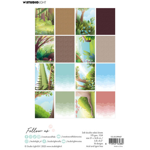 Creative Craftlab By Studio Light - Essentials Collection - Paper Pad - Green Forest
