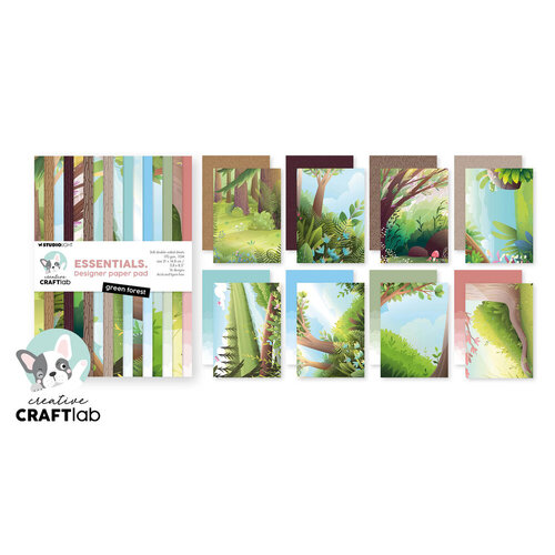 Creative Craftlab By Studio Light - Essentials Collection - Paper Pad - Green Forest