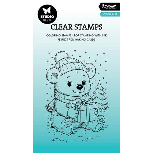 Studio Light - Essentials Collection - Clear Photopolymer Stamps - Winter Bear