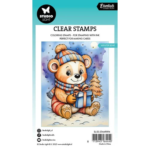 Studio Light - Essentials Collection - Clear Photopolymer Stamps - Winter Bear