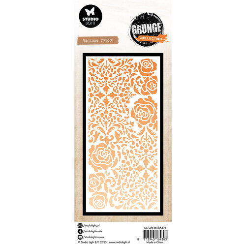 Studio Light - Grunge Collection - Stencils - Vintage Roses