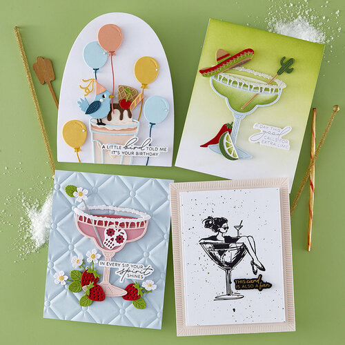 Spellbinders - Happier Hour Collection - Etched Dies - Bundle 2 Spellbinders - Happier Hour Collection - Etched Dies - Bundle