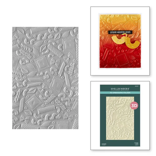 Spellbinders - Buon Appetito Collection - 3D Embossing Folder - Al Dente