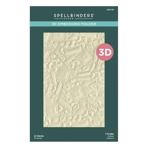 Spellbinders - Buon Appetito Collection - 3D Embossing Folder - Al Dente