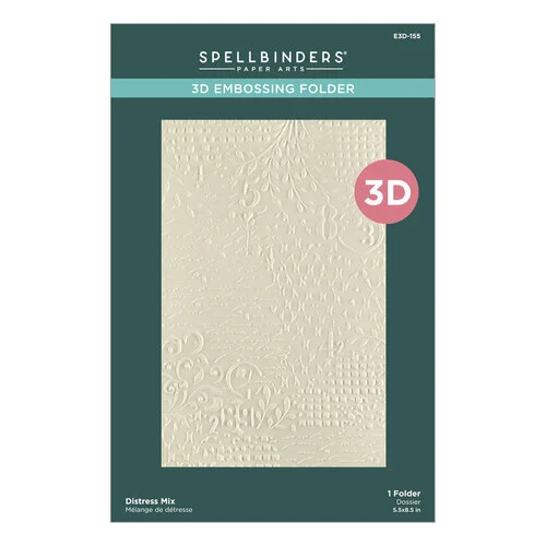 Spellbinders - Beautifully Imperfect Collection - 3D Embossing Folder - Distress Mix 2 Spellbinders - Beautifully Imperfect Collection - 3D Embossing Folder - Distress Mix