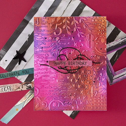 Spellbinders - Beautifully Imperfect Collection - 3D Embossing Folder - Distress Mix 5 Spellbinders - Beautifully Imperfect Collection - 3D Embossing Folder - Distress Mix