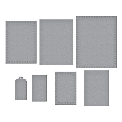 Spellbinders - Happier Hour Collection - Etched Dies - Linear Touch Rectangles and Tag 3 Spellbinders - Happier Hour Collection - Etched Dies - Linear Touch Rectangles and Tag