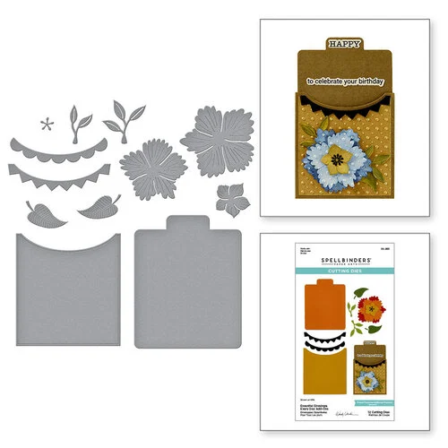 Spellbinders - Tabbed Classic Collection - Etched Dies - Essential Envelope Every Day Add-Ons