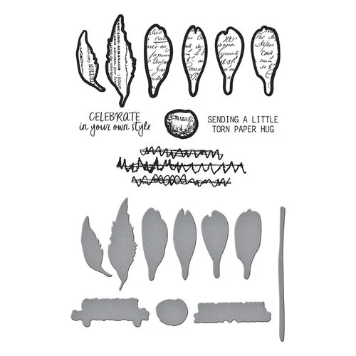 Spellbinders - Beautifully Imperfect Collection - Clear Stamp and Etched Die Sets - Sculpted Scripted Floral 3 Spellbinders - Beautifully Imperfect Collection - Clear Stamp and Etched Die Sets - Sculpted Scripted Floral