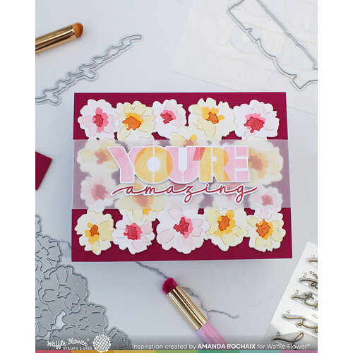 Waffle Flower Crafts - Die-N-Stencil - Overlapping You're
