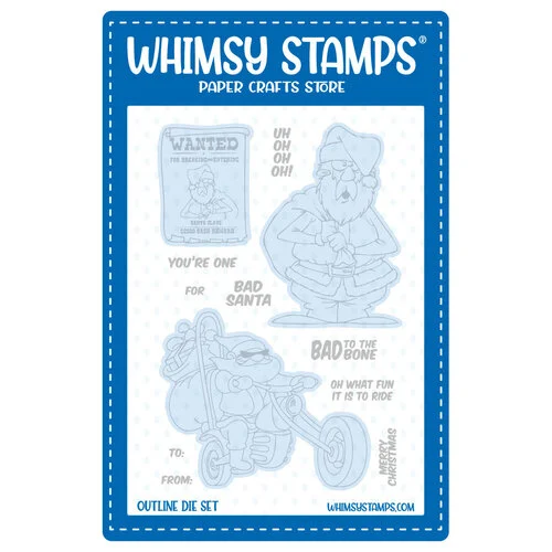 Whimsy Stamps - Dies - Bad Santa 1 Whimsy Stamps - Dies - Bad Santa