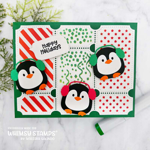 Whimsy Stamps - Layering Stencils - Terrific Tickets - Shadows and Patterns
