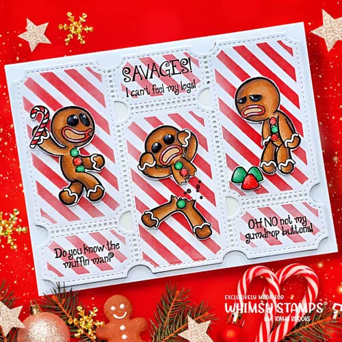 Whimsy Stamps - Layering Stencils - Terrific Tickets - Shadows and Patterns 4 Whimsy Stamps - Layering Stencils - Terrific Tickets - Shadows and Patterns