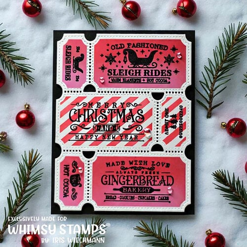 Whimsy Stamps - Layering Stencils - Terrific Tickets - Shadows and Patterns 6 Whimsy Stamps - Layering Stencils - Terrific Tickets - Shadows and Patterns