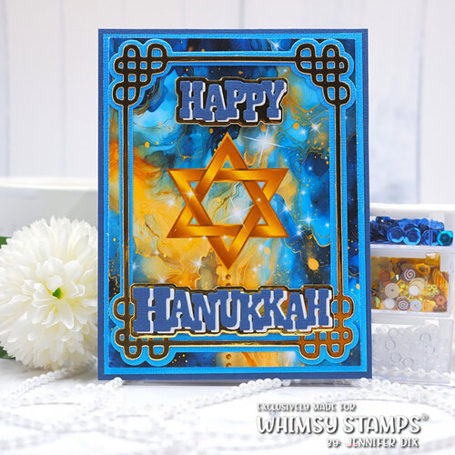 Whimsy Stamps - Dies - Happy Hanukkah 6 Whimsy Stamps - Dies - Happy Hanukkah