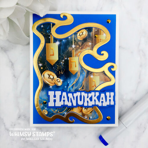 Whimsy Stamps - Dies - Happy Hanukkah 8 Whimsy Stamps - Dies - Happy Hanukkah