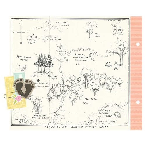 Simple Stories - Say Cheese Classic Pooh Baby Collection - 6 x 8 Binder Inserts