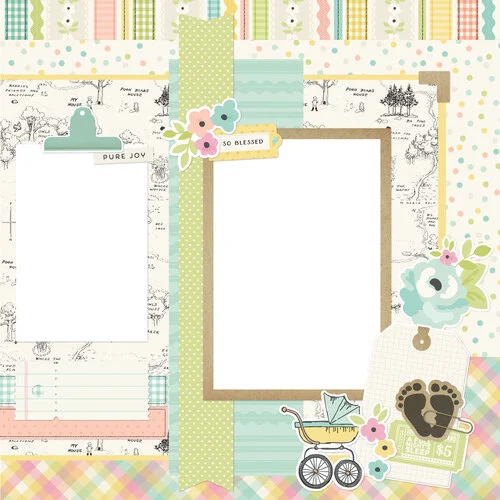 Simple Stories - Say Cheese Classic Pooh Baby Collection - Simple Pages - Page Kit 13 Simple Stories - Say Cheese Classic Pooh Baby Collection - Simple Pages - Page Kit