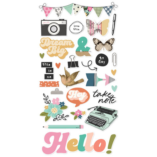Simple Stories - Take Note Collection - 6 x 12 Chipboard Stickers 2 Simple Stories - Take Note Collection - 6 x 12 Chipboard Stickers