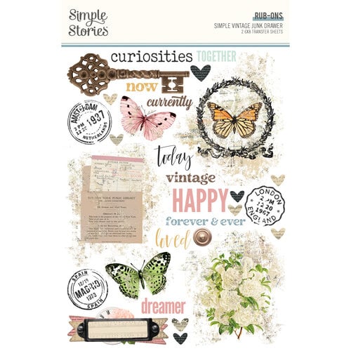 Simple Stories - Simple Vintage Junk Drawer Collection - Rub Ons