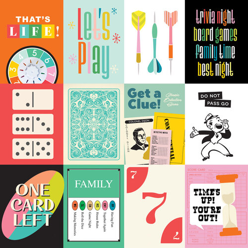 Simple Stories - Game Night Collection - 12 x 12 Double Sided Paper - 3 x 4 Elements 2 Simple Stories - Game Night Collection - 12 x 12 Double Sided Paper - 3 x 4 Elements