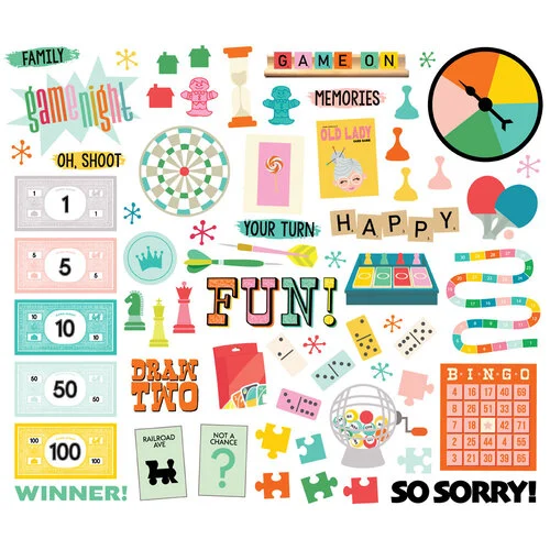 Simple Stories - Game Night Collection - Ephemera - Bits And Pieces