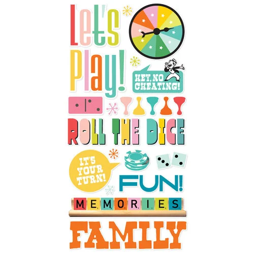 Simple Stories - Game Night Collection - Foam Stickers 3 Simple Stories - Game Night Collection - Foam Stickers