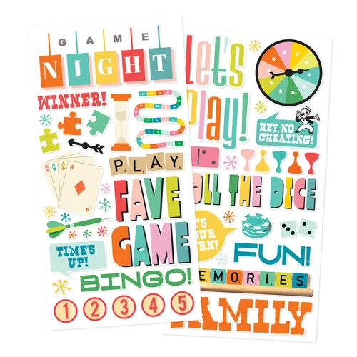 Simple Stories - Game Night Collection - Foam Stickers 4 Simple Stories - Game Night Collection - Foam Stickers