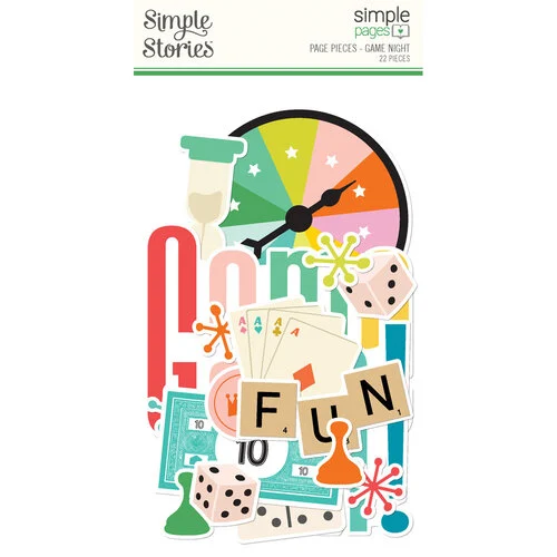 Simple Stories - Game Night Collection - Simple Pages - Page Pieces 1 Simple Stories - Game Night Collection - Simple Pages - Page Pieces