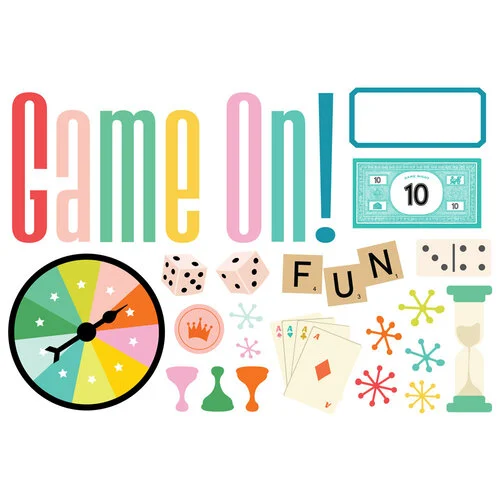 Simple Stories - Game Night Collection - Simple Pages - Page Pieces 2 Simple Stories - Game Night Collection - Simple Pages - Page Pieces