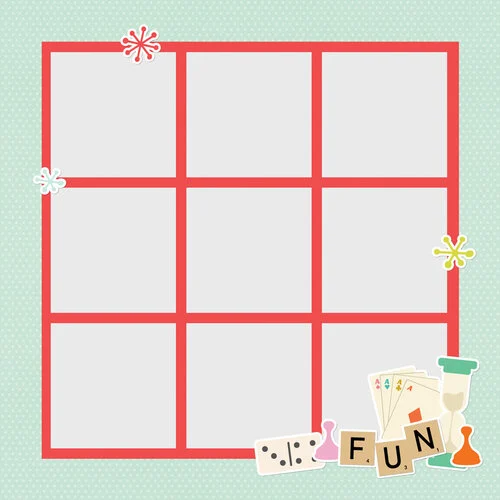 Simple Stories - Game Night Collection - Simple Pages - Page Pieces 4 Simple Stories - Game Night Collection - Simple Pages - Page Pieces