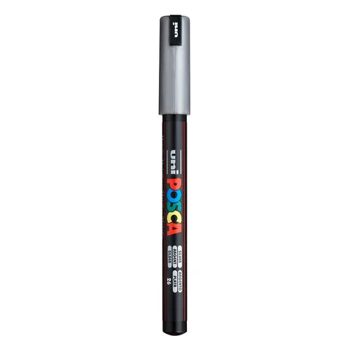 Posca - 1MR Paint Market - Extra Fine Metal Tip - 0.7mm - Silver