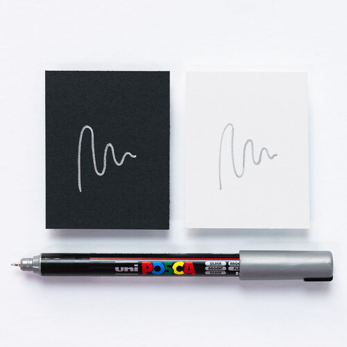 Posca - 1MR Paint Market - Extra Fine Metal Tip - 0.7mm - Silver 3 Posca - 1MR Paint Market - Extra Fine Metal Tip - 0.7mm - Silver