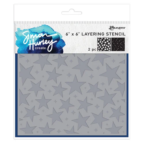Ranger Ink - Simon Hurley - Layering Stencils - Sparkling Stars