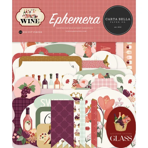 Carta Bella Paper - Wine Collection - Ephemera 1 Carta Bella Paper - Wine Collection - Ephemera