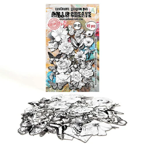 AALL and Create - Pollen Drift Collection - Ephemera - Die-Cuts - Gravel Script
