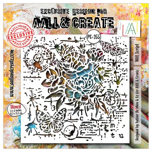 AALL and Create - Petal Cipher Collection - Stencils - Wilt Script