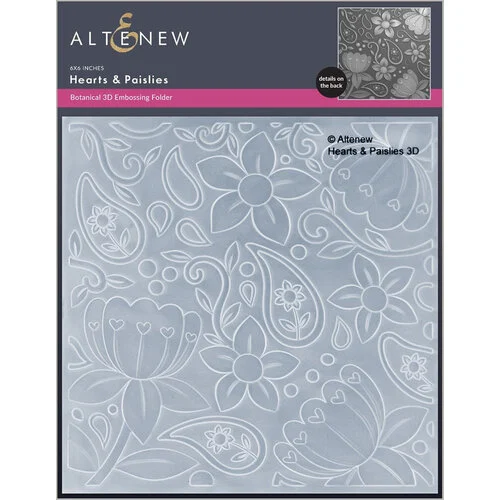 Altenew - 3D Embossing Folder - Hearts And Paislies 1 Altenew - 3D Embossing Folder - Hearts And Paislies
