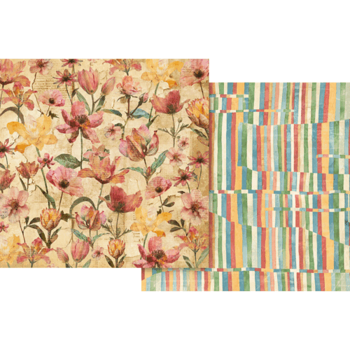 Graphic 45 - Journaling Through Time Collection - 12 x 12 Double Sided Paper - Wild Flowers 1 Graphic 45 - Journaling Through Time Collection - 12 x 12 Double Sided Paper - Wild Flowers