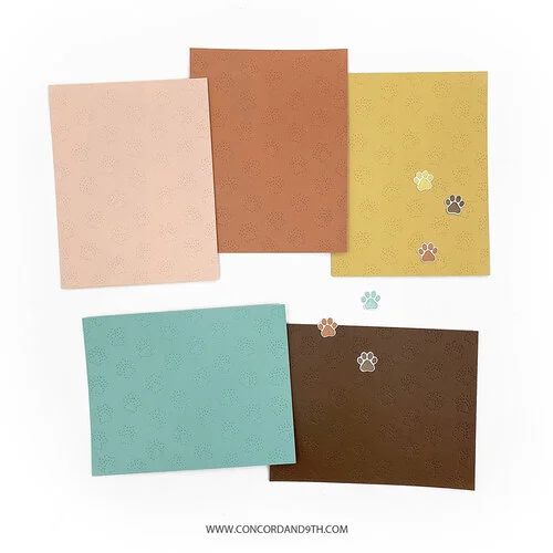 Concord and 9th - Dies - Paw Prints Double Card Front