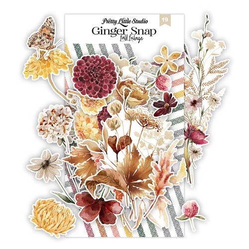 Pretty Little Studio - Ginger Snap Collection - Die-Cuts - Fall Foliage