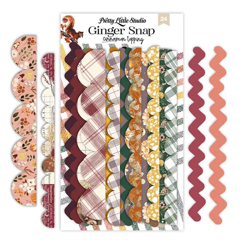Pretty Little Studio - Ginger Snap Collection - Die-Cuts - Cinnamon Topping Borders 1 Pretty Little Studio - Ginger Snap Collection - Die-Cuts - Cinnamon Topping Borders