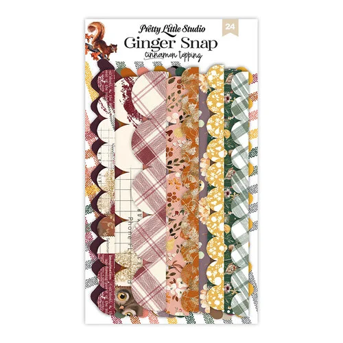 Pretty Little Studio - Ginger Snap Collection - Die-Cuts - Cinnamon Topping Borders 2 Pretty Little Studio - Ginger Snap Collection - Die-Cuts - Cinnamon Topping Borders